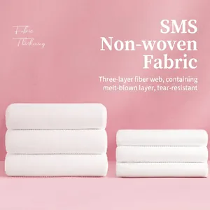 Thickened SMS non-woven disposable bedding set with durable three-layer structure