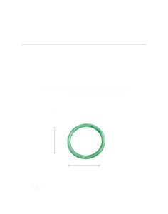 Green glass bangle dimensions showing 7.2cm diameter and 25.4g weight specifications