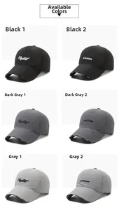Détail de casquettes de baseball séchage rapide avec tissu mesh et broderie fine