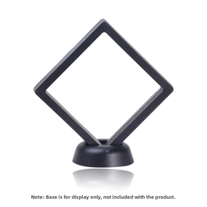 Close-up of black PE film jewelry display case with protective transparent membrane