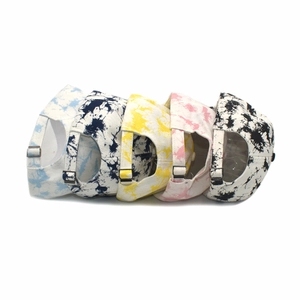 Tie-dye baseball caps in five vibrant colors with adjustable metal buckles for outdoor style