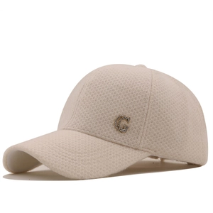 Baseball Cap Corduroy Woolen Texture Rhinestone Letter G Autumn Winter Warm Adjustable Casual Outdoor Fashion Hat