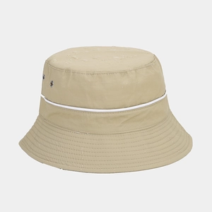 Waterproof khaki bucket hat with quick-dry fabric and breathable metal vents