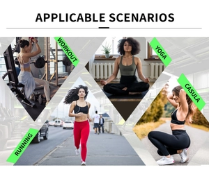 Dweiteiliges Yoga-Set gezeigt im Fitnessstudio, zu Hause, beim Laufen und Alltag