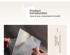 Removing double-sided protective film from high transparency acrylic frame panel