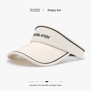Women Summer Sun Visor Hat Ice Satin Nylon Spandex UV Protection UPF 50 Wide Brim Adjustable Sport Golf Tennis