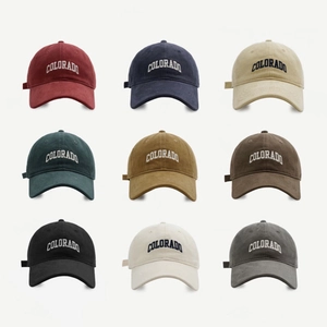 High Quality Cotton Baseball Cap For Men Women Soft Top Curved Brim Colorado Letter Embroidery Retro Casual Sun Hat
