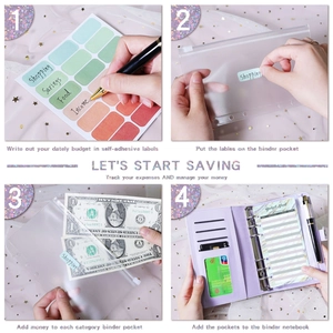 Step-by-step guide for using the purple A6 budget binder with PVC cash envelopes