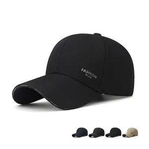 Casquette De Baseball Pour Hommes Coton Respirant Boucle Métallique Réglable Protection Solaire Mode Décontractée Lettres Imprimées Sport