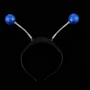 Alien headband with spring-loaded blue glitter eyeballs for Halloween party costume