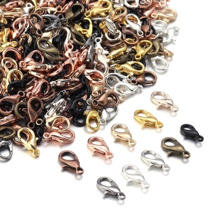 Zinc Alloy Lobster Clasps Jewelry Hooks Connectors For DIY Jewelry Making Findings Electroplated Metal Clasp Connectors