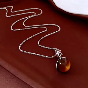 Vintage Kürbis Anhänger Halskette Lange Pulloverkette Harz Kupfer Verstellbar Schmuck Für Damen Retro Stil Elegant