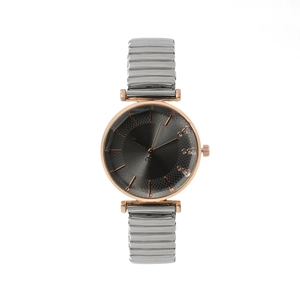 Orologio Al Quarzo Da Donna Cinturino Elastico In Acciaio Inossidabile Quadrante Sunray Strass Moda Casual