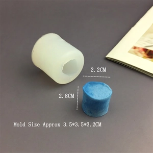 Detail view of silicone mold dimensions for DIY candle and soap making crafts