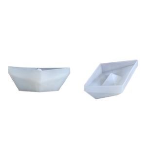 Minimalistische Silikonform in Papierschiffchen-Optik für DIY-Kerzen und Harz-Dekoration