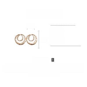 Detailed size specifications and material info for gold double layer hoop earrings