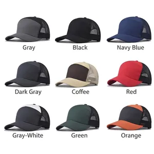 Klassische Mesh Trucker Caps mit gebogener Krempe in neun verschiedenen Farben für Outdoor