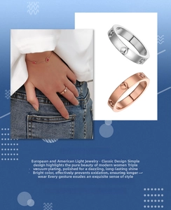 Detail of 18K gold plated heart ring and clover bracelet set with premium finish