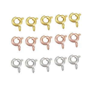 Trois couleurs de fermoirs à ressort en acier inoxydable 316L pour bijoux DIY