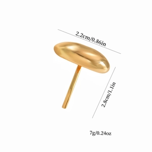 Minimalist gold geometric metal hair hook with size 2.8x2.2cm and 7g weight data