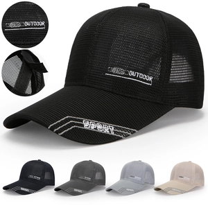 Full Mesh Baseball Cap Breathable Sun Protection Outdoor Fishing Hat Sport Casual Adjustable For Men Women
