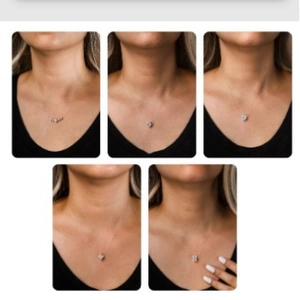 Collection of S925 sterling silver necklaces with premium 8A zircon pendants for women