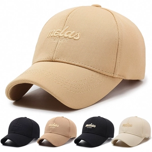 Casquette De Baseball Lettres Brodées Polyester Twill Protection Solaire Réglable Extérieur Style Rétro Homme Femme