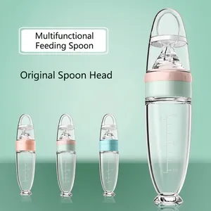 Cucchiaio Dosatore Per Neonati Biberon In Silicone Per Pappe E Cereali Con Base A Ventosa Per Infanti