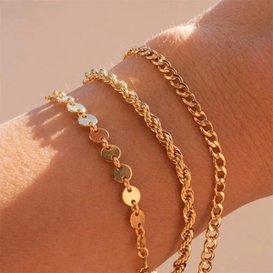 316L Edelstahl Seilkette Armband Für Damen Hip Hop Punk PVD Vergoldet Gedrehtes Gliederkette Schmuck Geschenk