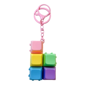 Bunter Macaron Tastenkappen Schlüsselanhänger Fidget Toy im verbindbaren Design
