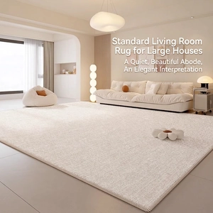 Living Room Area Rug Faux Cashmere Carpet Waterproof Stain Resistant Modern Minimalist Non-Slip Washable Home Decor
