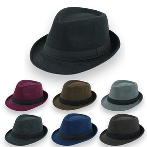 Chapeau Fedora Rétro Feutre De Laine Polyester Chaud Ruban Gros-Grain Style Jazz Homme Unisexe Automne Hiver