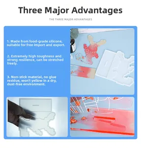Macro view of flexible food-grade silicone reindeer mold for DIY resin crafts