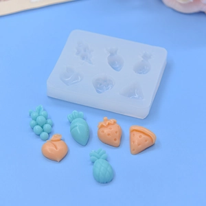 Fruit Shape Silicone Mold For DIY Cake Decoration Resin Casting Aromatherapy Plaster Strawberry Pineapple Novelty