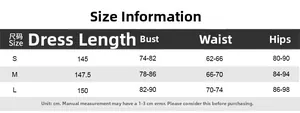 Size chart for summer one-shoulder rainbow print bodycon dress in S, M, L dimensions