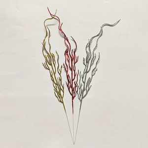 Glittery 45cm Christmas decorative branches in gold red and silver for tree decoration