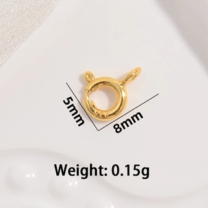 S925 sterling silver spring ring clasp 8mm with 925 hallmark for jewelry making