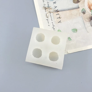 White silicone mold for 4-cavity lychee fruit candles, chocolates and aromatherapy crafts