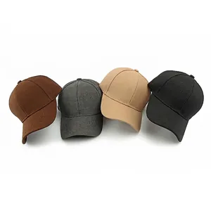 Κλασικά καπέλα μπέιζμπολ από βαμβακερό twill σε καφέ, γκρι, μπεζ και μαύρο για γυναίκες