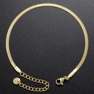 Minimalist Stainless Steel Snake Chain Bracelet Adjustable Geometric Lobster Clasp Jewelry For Women Men