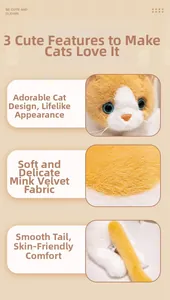 Detail of plush cat toy showing soft mink velvet fabric and sapphire blue eyes