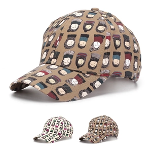 Cartoon Character Print Baseball Cap Polyester Breathable Sunshade Hat Adjustable Metal Buckle Casual For Women Men