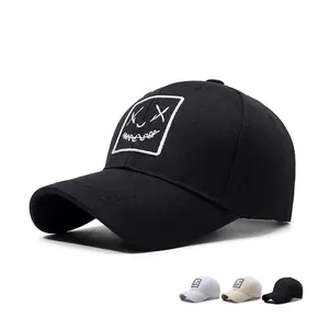 Baseball Cap Polyester Embroidered Smile Face Streetwear Hip Hop Adjustable Sun Hat For Men Women