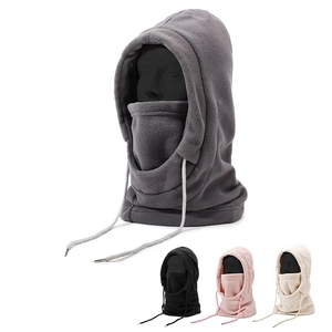 Cagoule D'Hiver Capuche Tour De Cou Polaire Polyester Épaisse Masque Coupe-Vent Cyclisme Ski Extérieur Unisexe