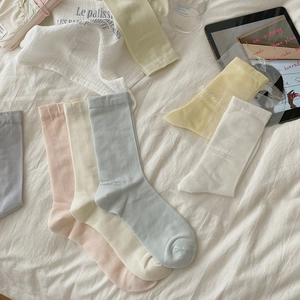 Women Slouch Crew Socks Mulberry Satin Lyocell Thin Breathable Cooling Summer Japanese Style Solid Color