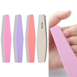 Double Sided Sponge Nail File Rhombus Buffer For Manicure Polishing And Shaping Professional Tools
