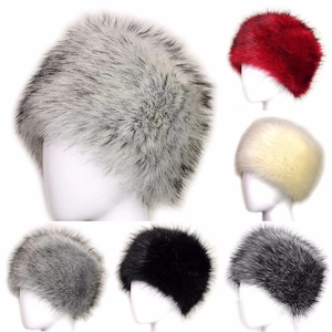 Winter faux fox fur Russian style Cossack hats in six assorted colors for warmth