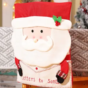 Detailed Santa Claus chair cover featuring 3D appliqué and Letters to Santa pocket