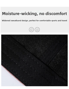 Detail view of the wide sweatband and breathable mesh fabric inside the black baseball cap