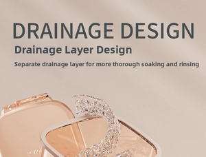 Three-layer dental retainer case with drainage design for orthodontic soaking
